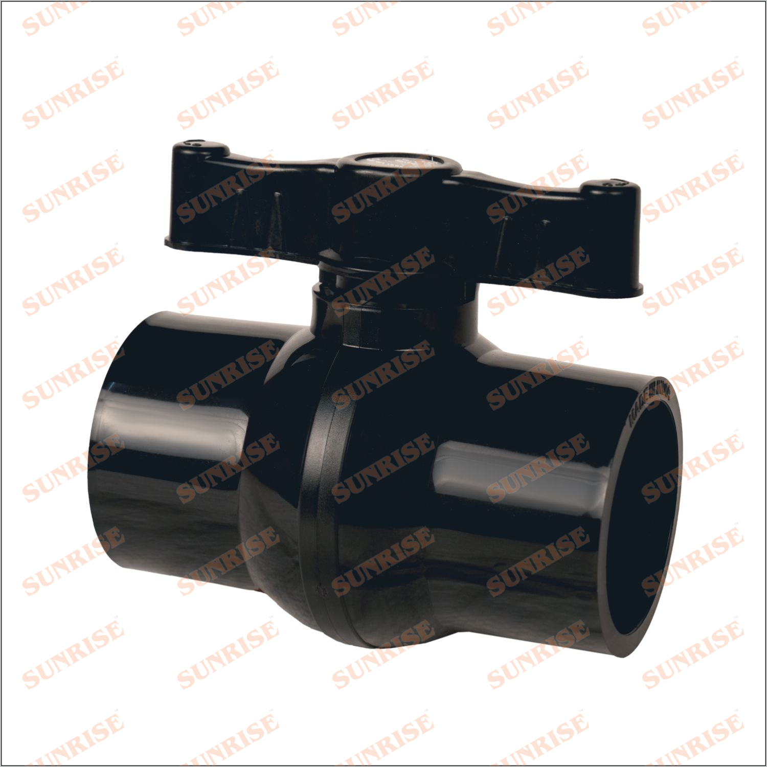 PP Ball Valve Short Handle Black